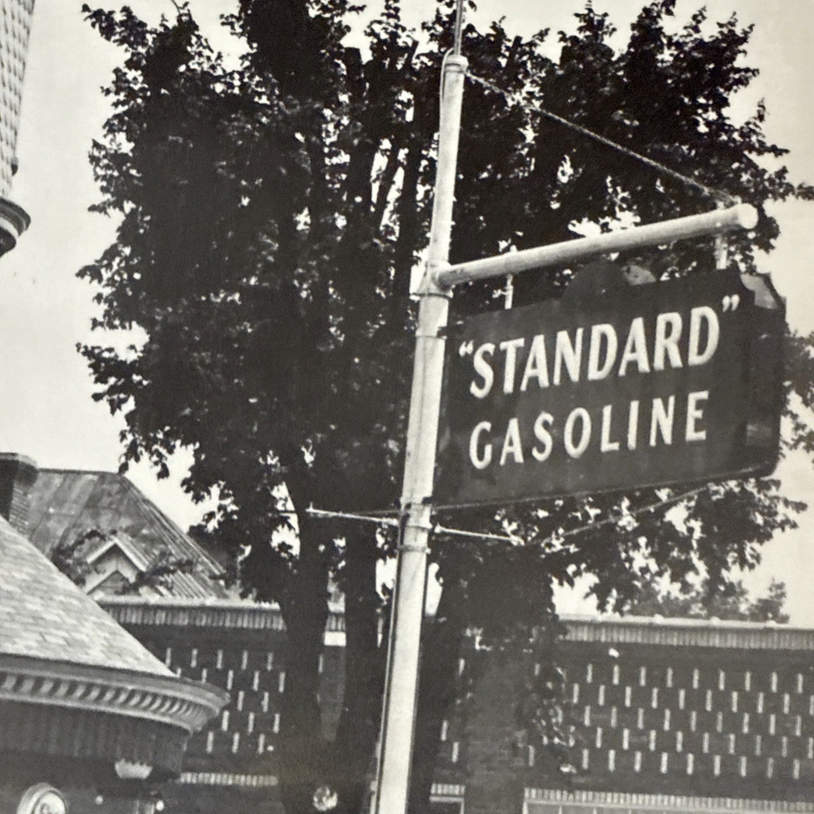 c1920s photo STANDARD OIL CO. Gasoline Station W Porcelain Signs Memphis1