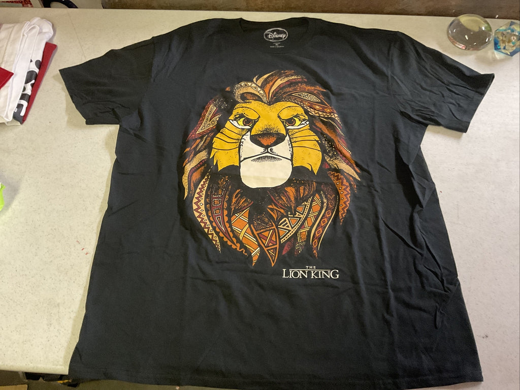 The Lion King T-Shirt Walt Disney Simba Black Adult XL0
