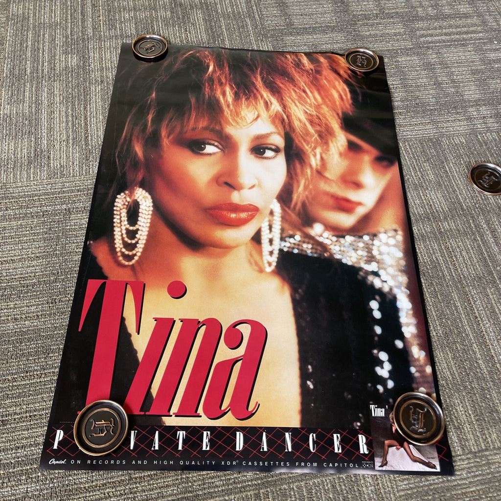 #155 1984 Tina Turner Record Store Promo Poster Private Dancer 24 X 36”0