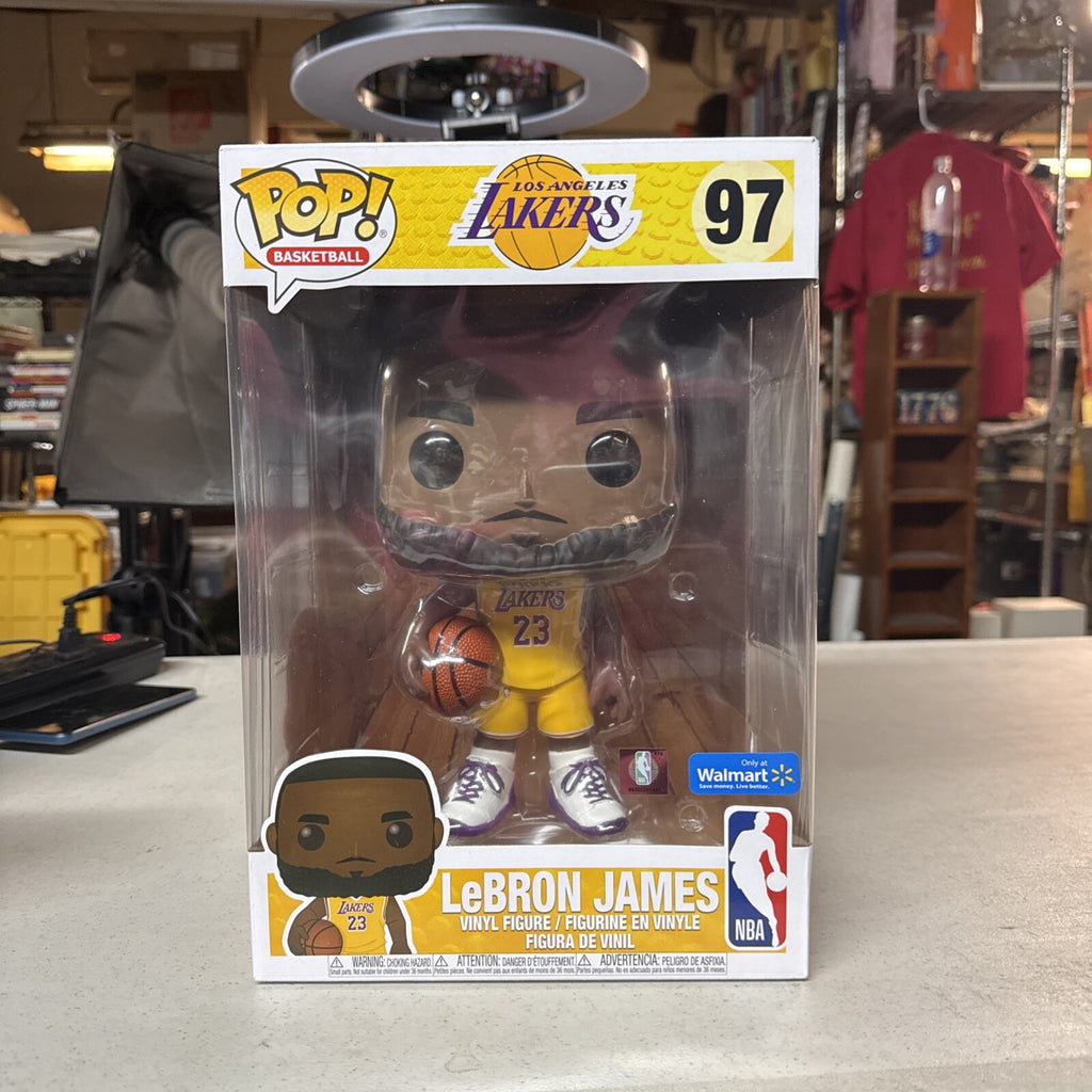 Funko Pop #97 Basketball NBA Lakers Lebron James 23 Yellow Jersey 10” Figure0