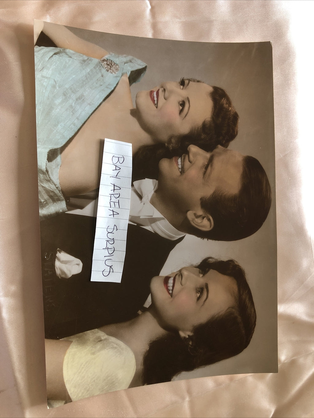Original Unpublished Photo Janet Gaynor Douglas Fairbanks Jr & Paulette Goddard0