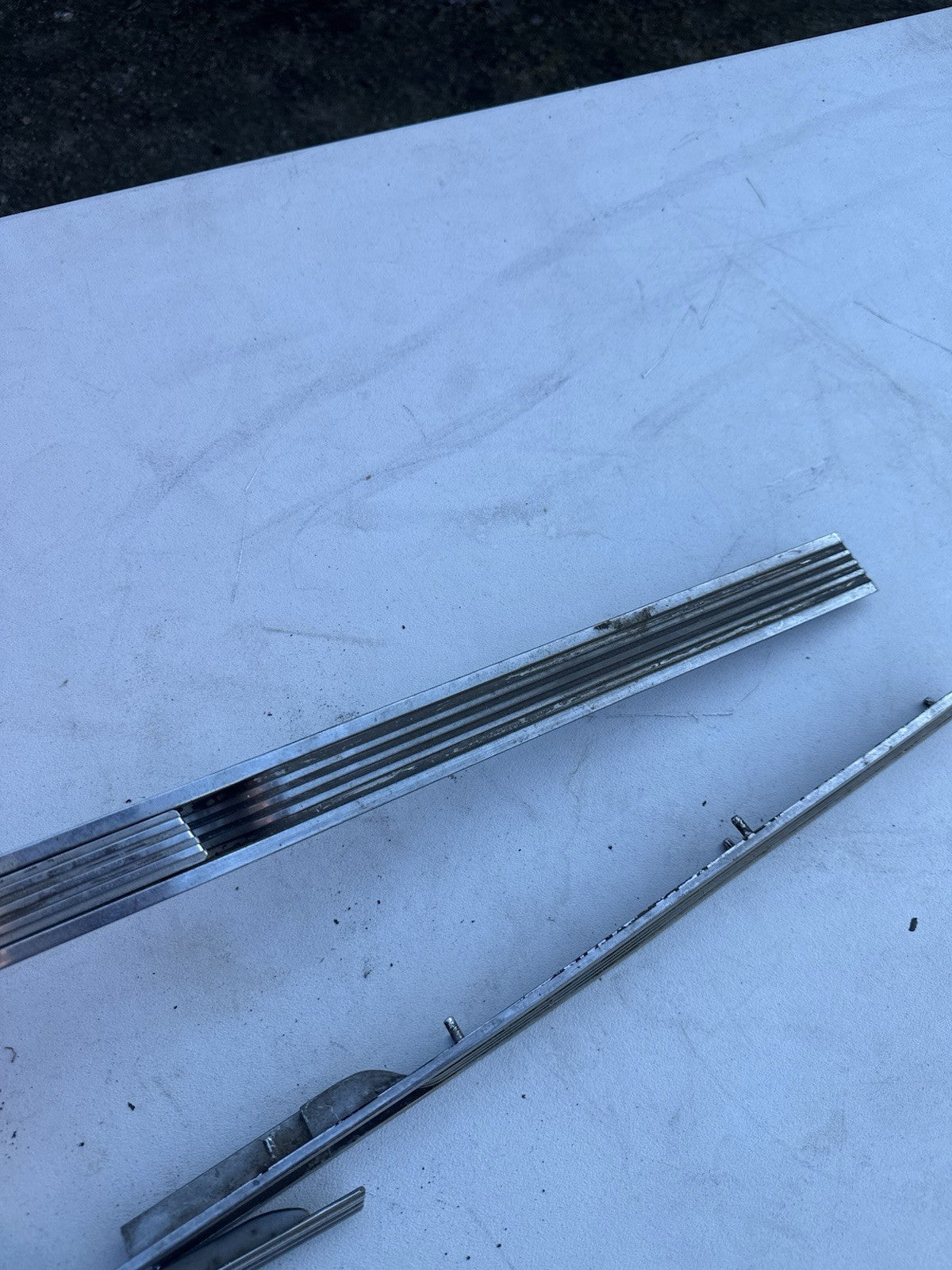 Vintage 1941-2 Packard 120 Scta Hood Side Lever Trim piece. Pair One Broken3
