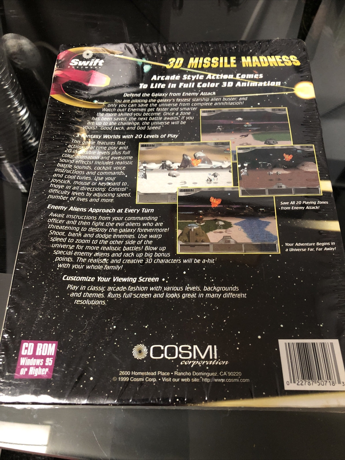 VINTAGE 3D MISSILE MADNESS CD ROM PC SEALED1