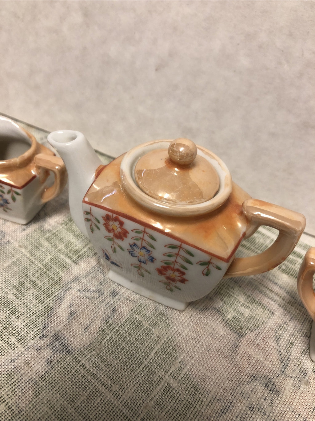Vintage Made In Occupied Japan Porcelain Child's Tea Set Lot Of 53