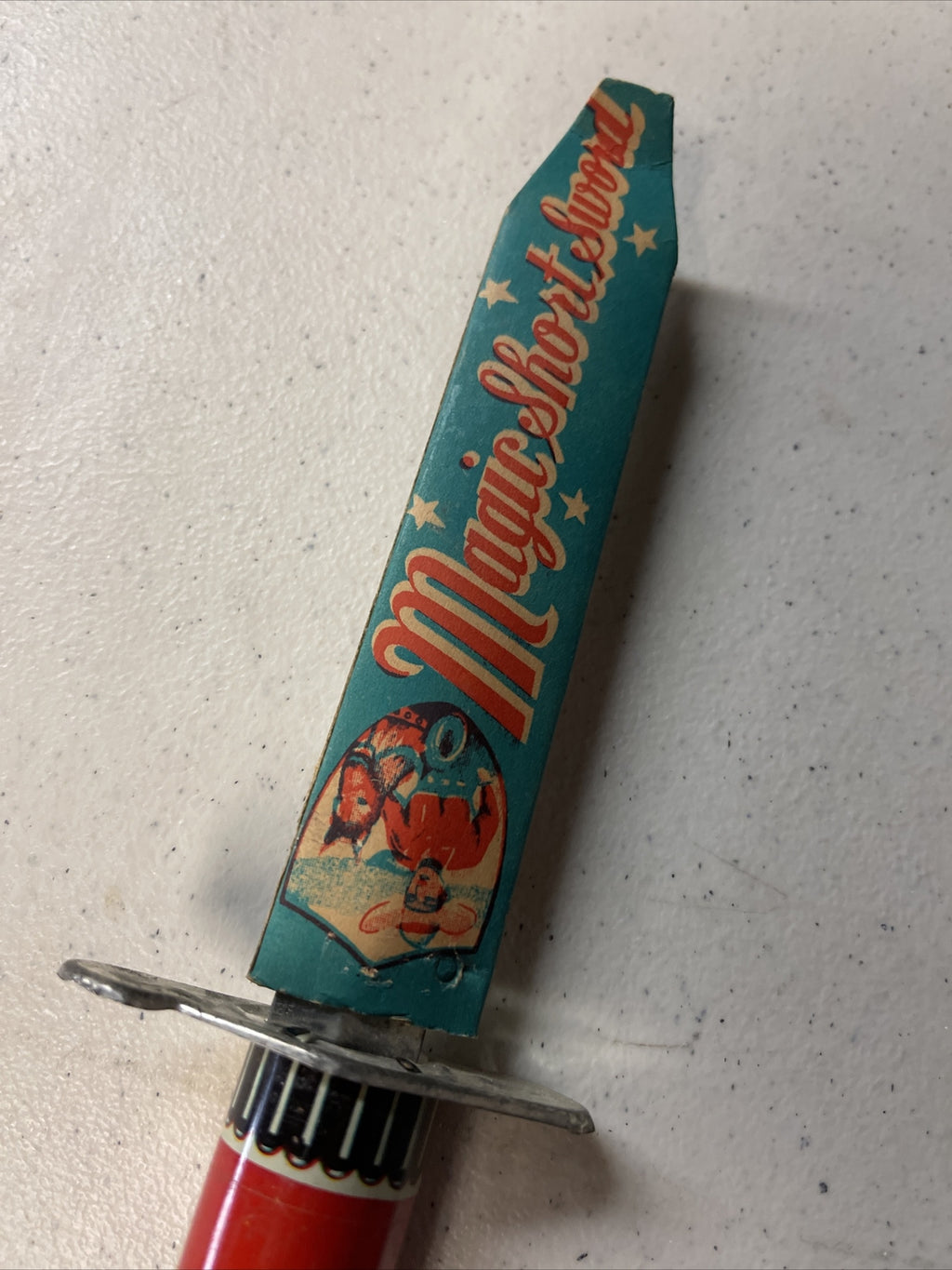 7 NOS SCARCE TIN LITHO Short Sword FRICTION Toy 50'S  JAPAN PRESSED STEEL2