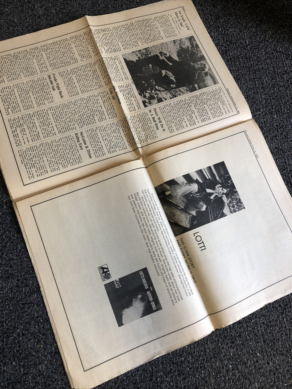 RARE Vintage 1969 Rolling Stones Newspaper Article / Magazine By Straight Arrow5