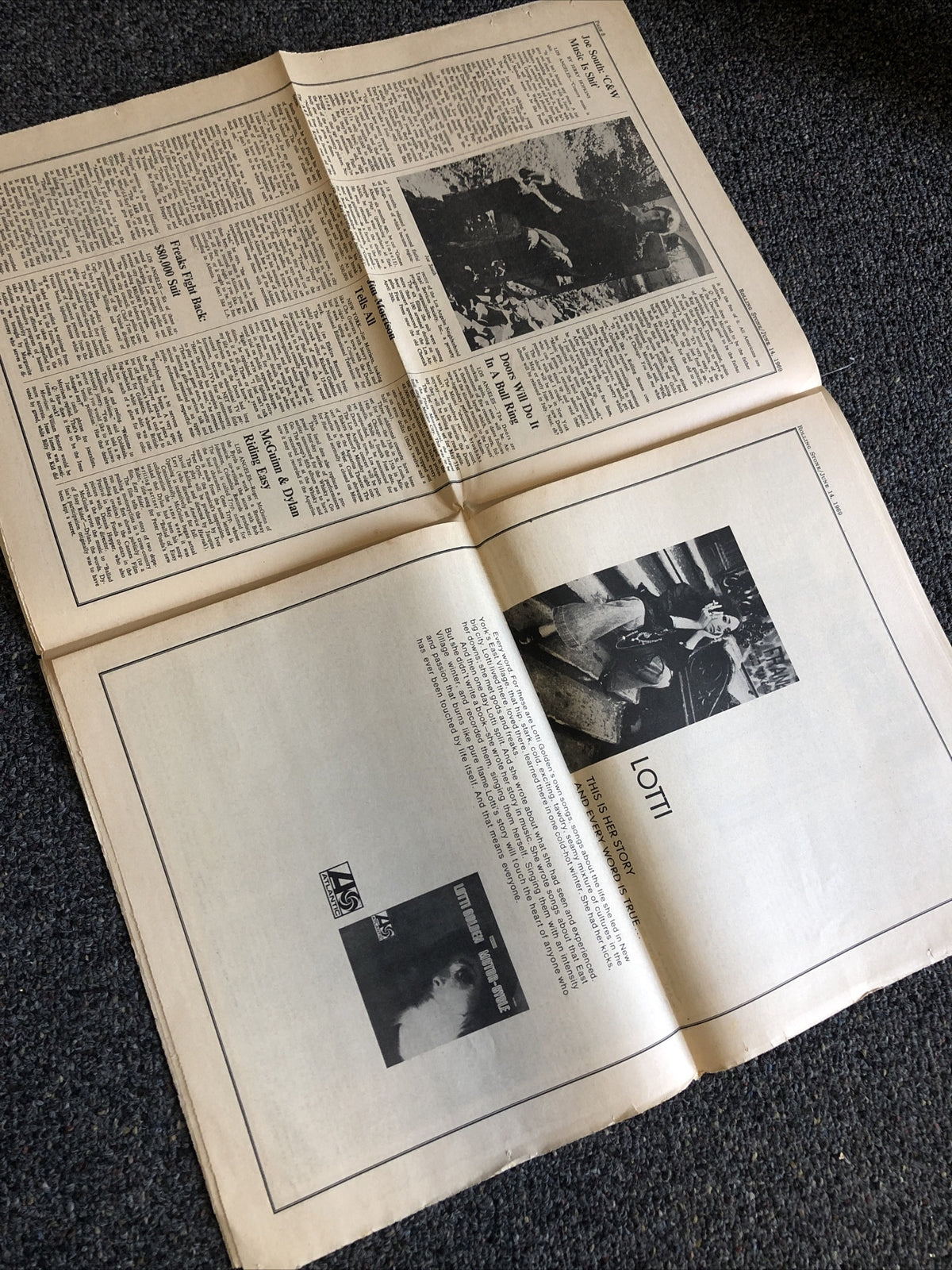 RARE Vintage 1969 Rolling Stones Newspaper Article / Magazine By Straight Arrow5