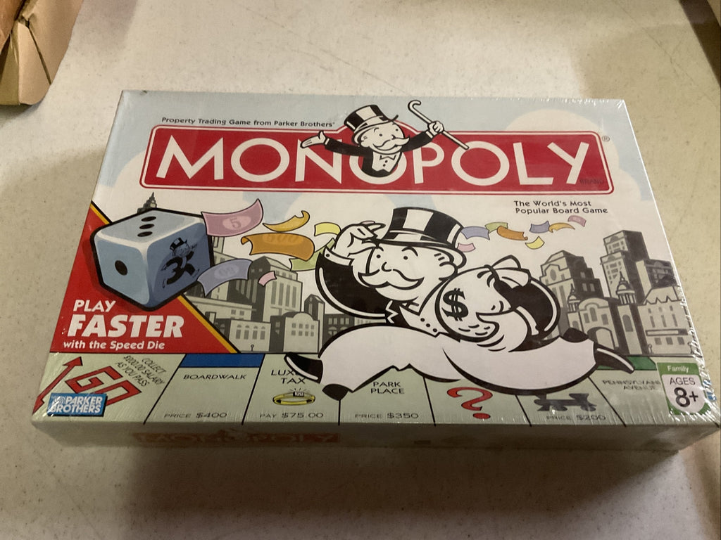 2007 Monopoly Play Faster with New Speed Die Version Board Game Brand NEW Sealed0