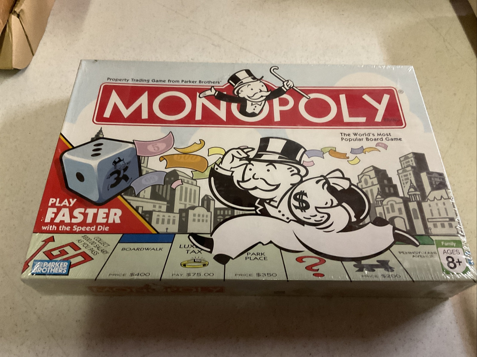 2007 Monopoly Play Faster with New Speed Die Version Board Game Brand NEW Sealed0