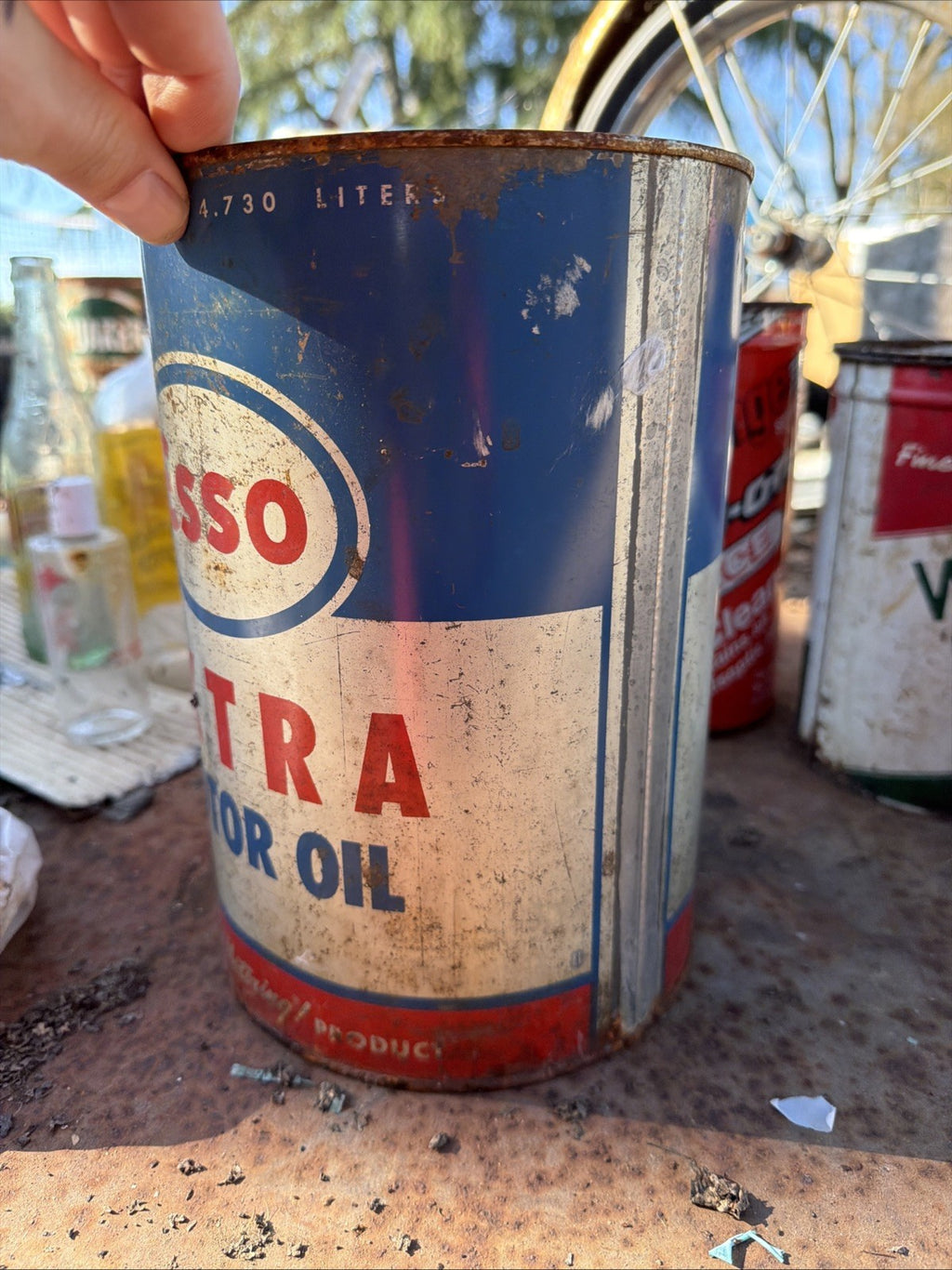 Vintage Esso Unexcelled Graphic Motor Oil 5-Quart Can6
