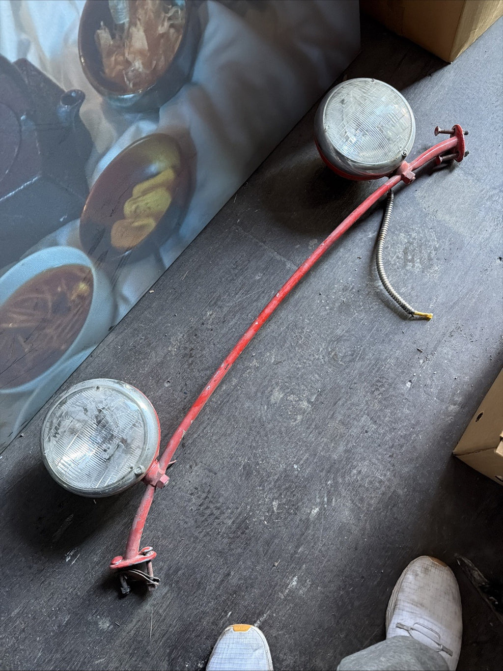 Ford Model A Headlight Bar With Lights Hot Rat Rod Roadster 29 30 31 320