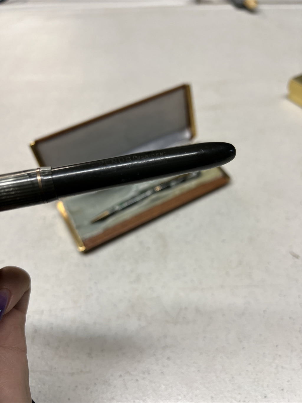 Vintage Venus President / Parkette Fountain Pen And Pencil Set WW2 Era In Case3