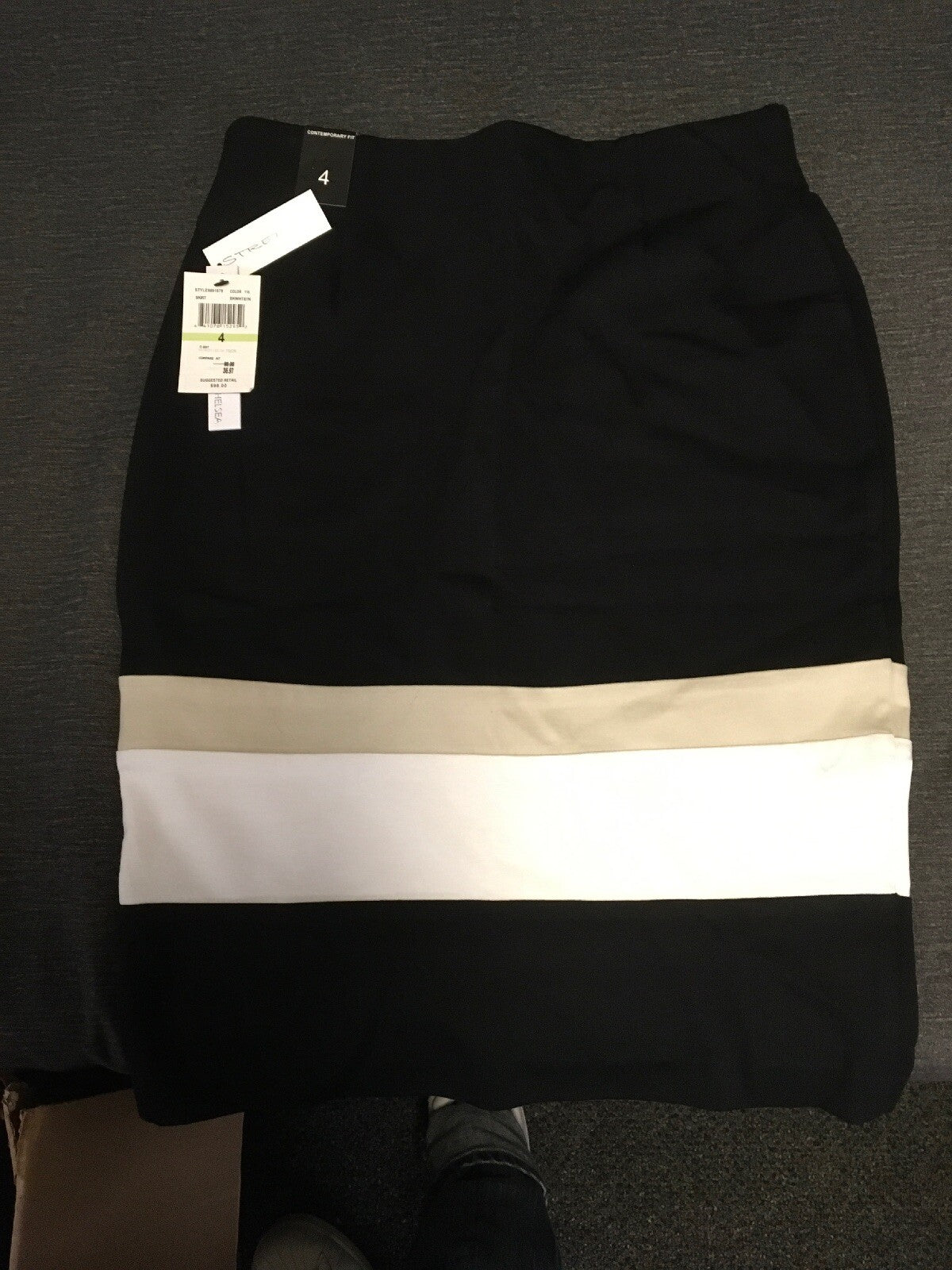 Amanda & Chelsea Colorblock Pencil Skirt Womens Size 4 NWT1