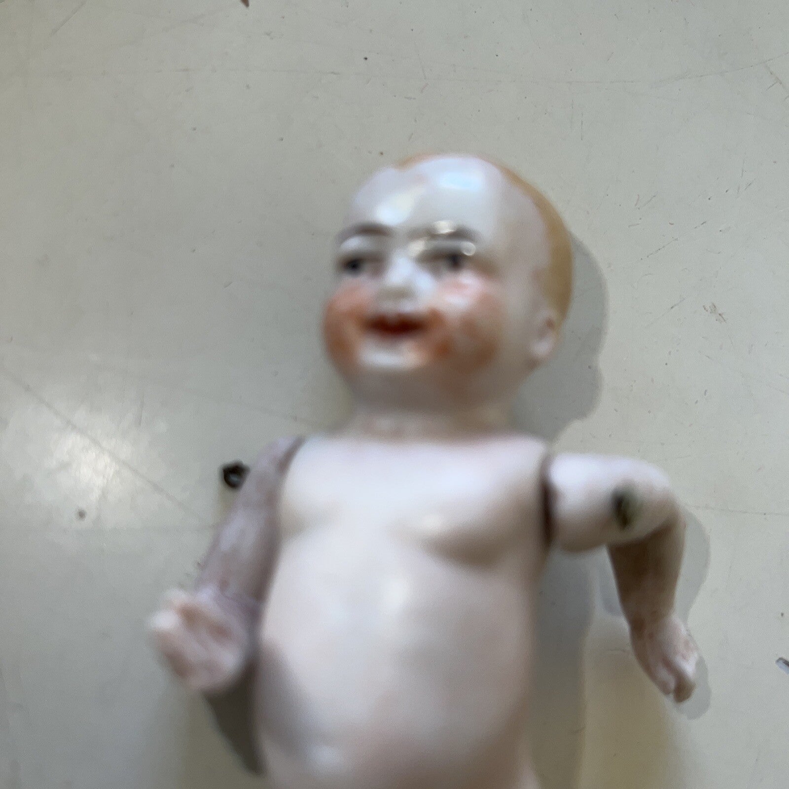 4” Vintage Antique All Bisque Baby Doll German Painted Face9