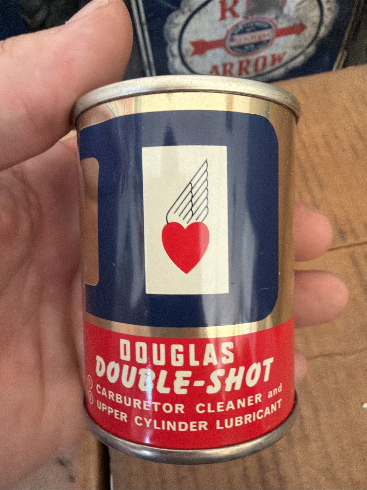 Vintage NOS  Douglas Motor Oil Co California UC Lube 4oz Not Quart Oil can1