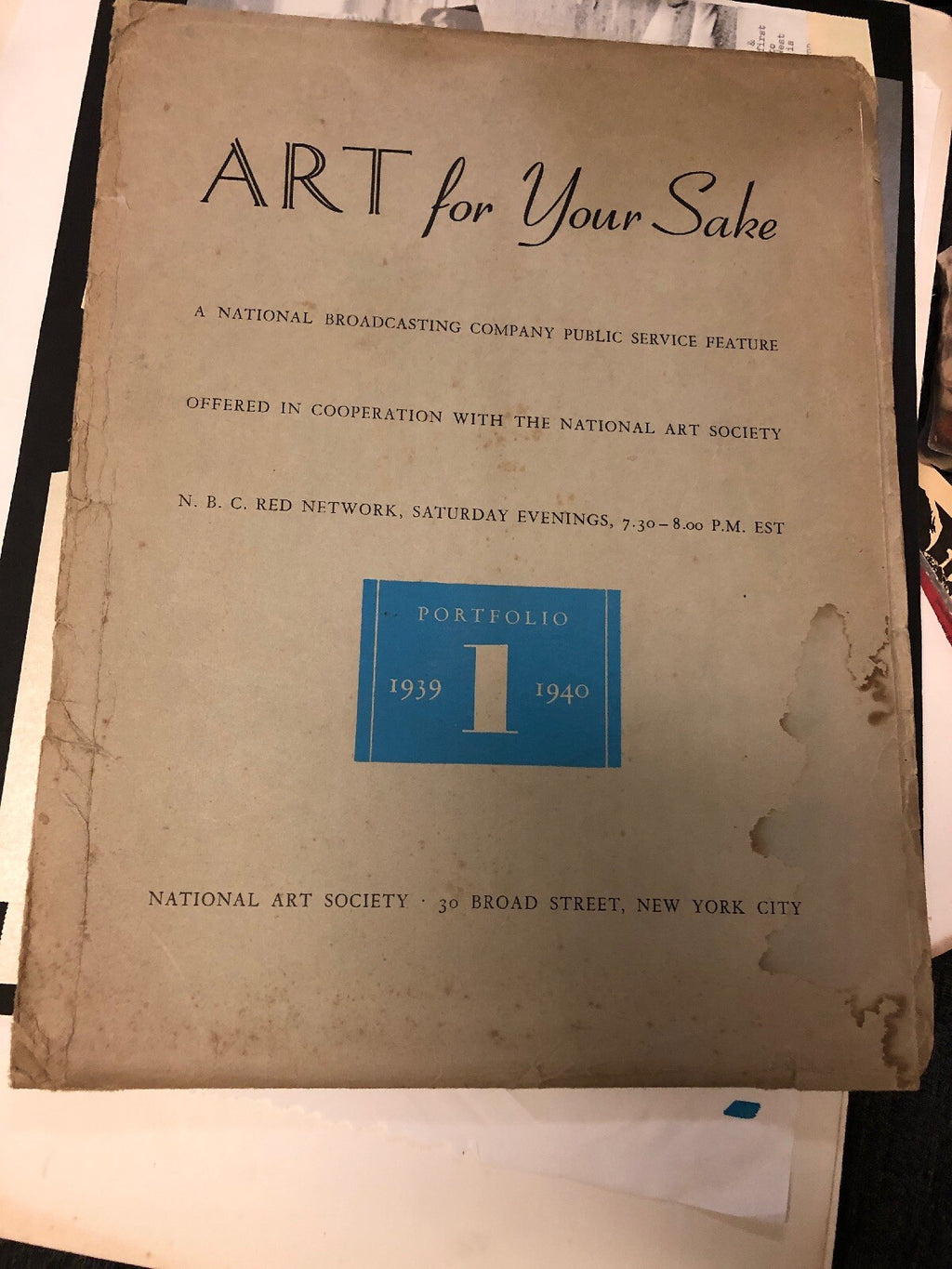 Vintage American Art Incomplete Lithographs Portfolio 1939, National Art Society0