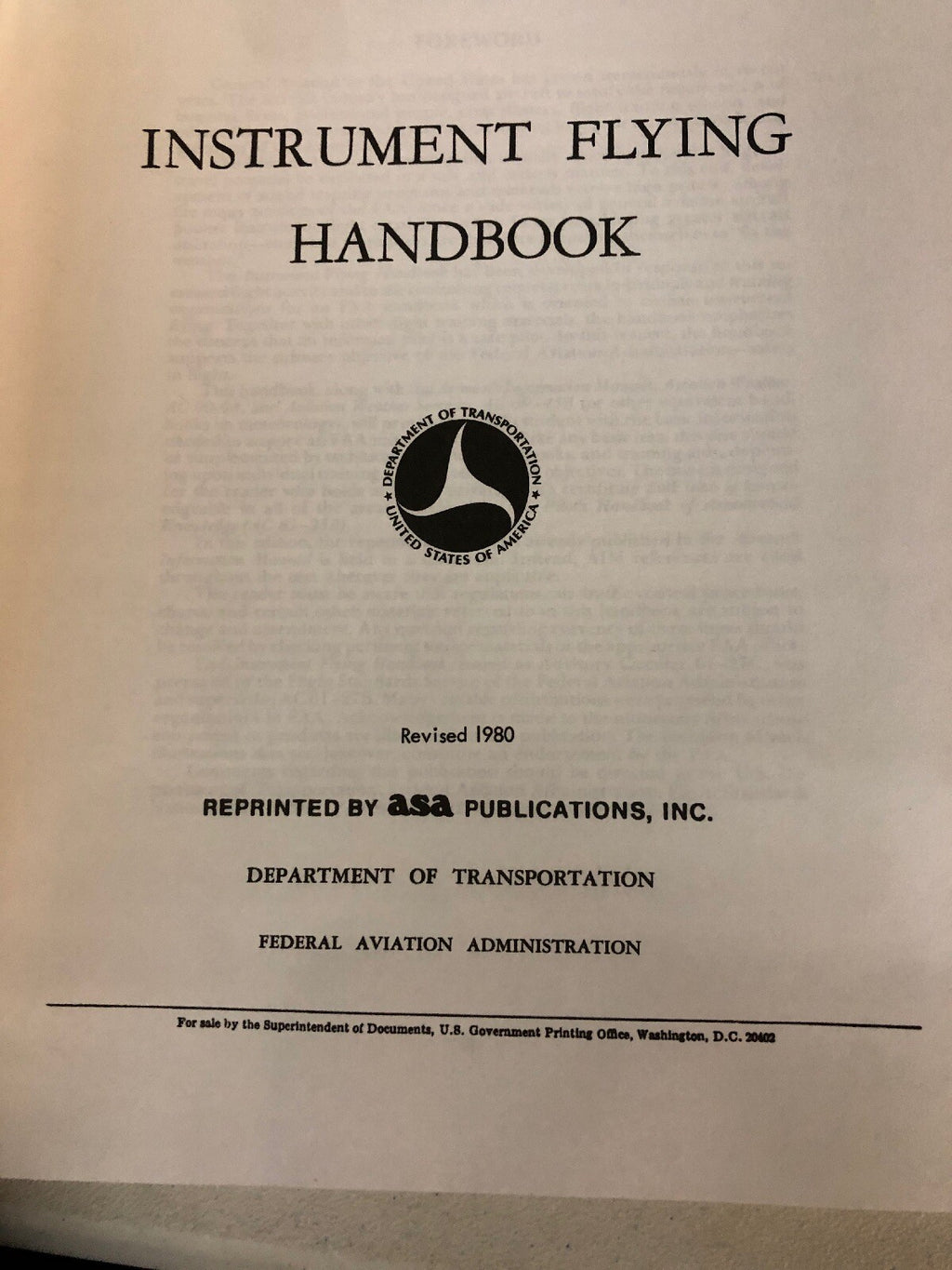 Flight Training AC 61-21A 1980, Instrument flying Handbook AC 61-27C Lot Of 22