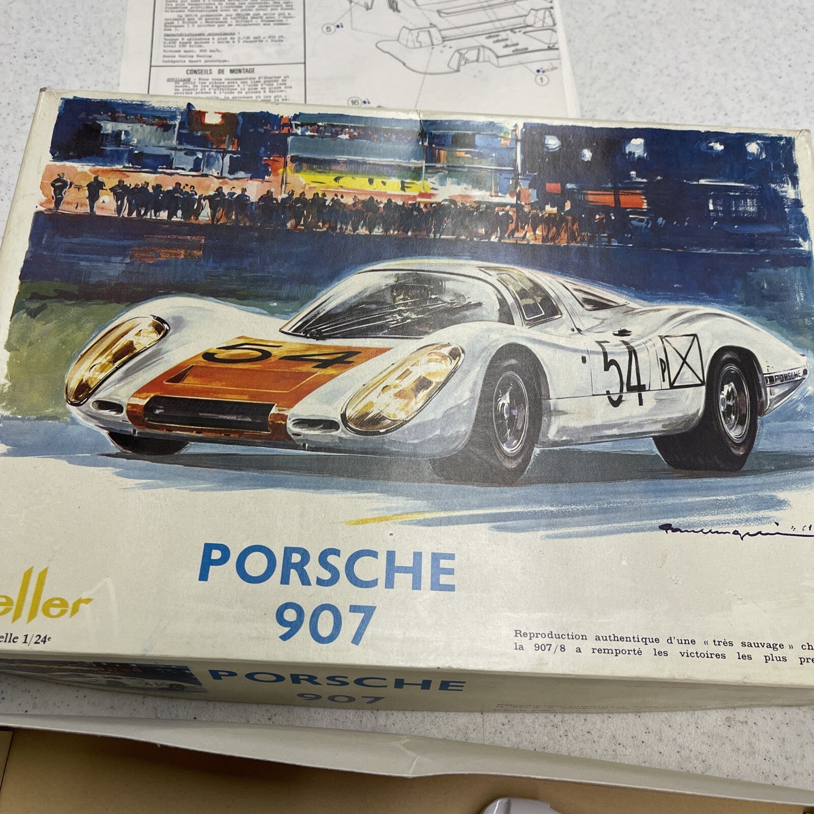 Heller 1/24 PORSCHE 908 907 Kit in box rare Long Tail 1968-1969 looks good2