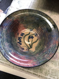 Vintage Hand Thrown Ceramic Pottery Bowl Floral Signed By Artist 8”x2.5”0