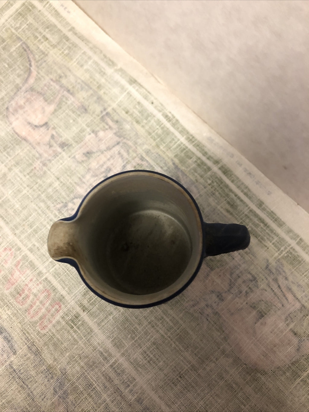Vintage Wedgwood Jasperware Dark Blue Creamer Pitcher 4.5”x3”5