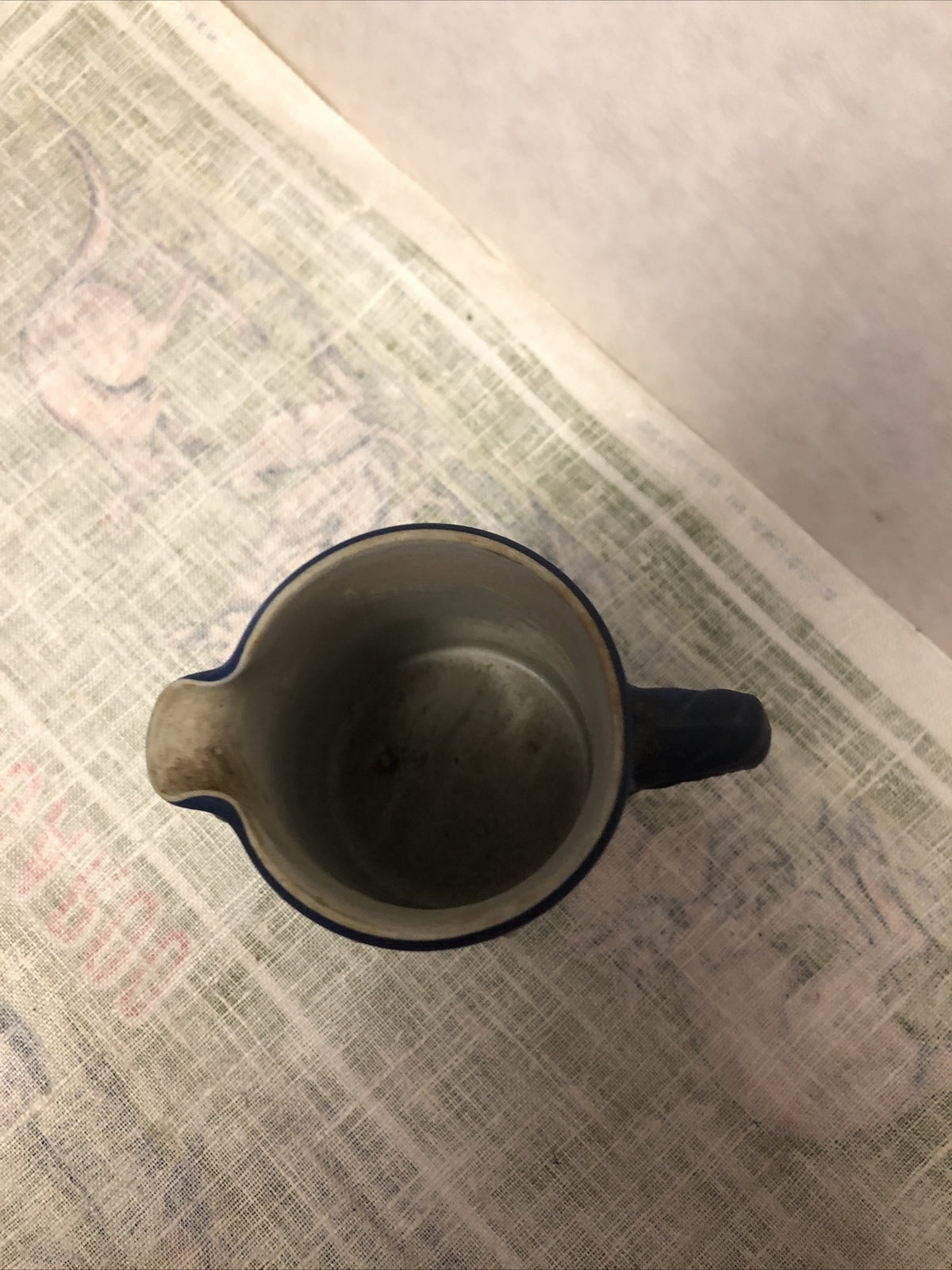 Vintage Wedgwood Jasperware Dark Blue Creamer Pitcher 4.5”x3”5