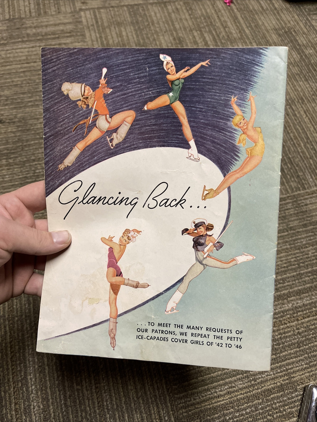 1946 ICE CAPADES PROGRAM BOOKLET Pin-up COVER ART BY PETTY Nice!1