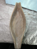 Hand-Carved Long Mango Wood Decorative Bowl – 24" Rustic Centerpiece Tray0