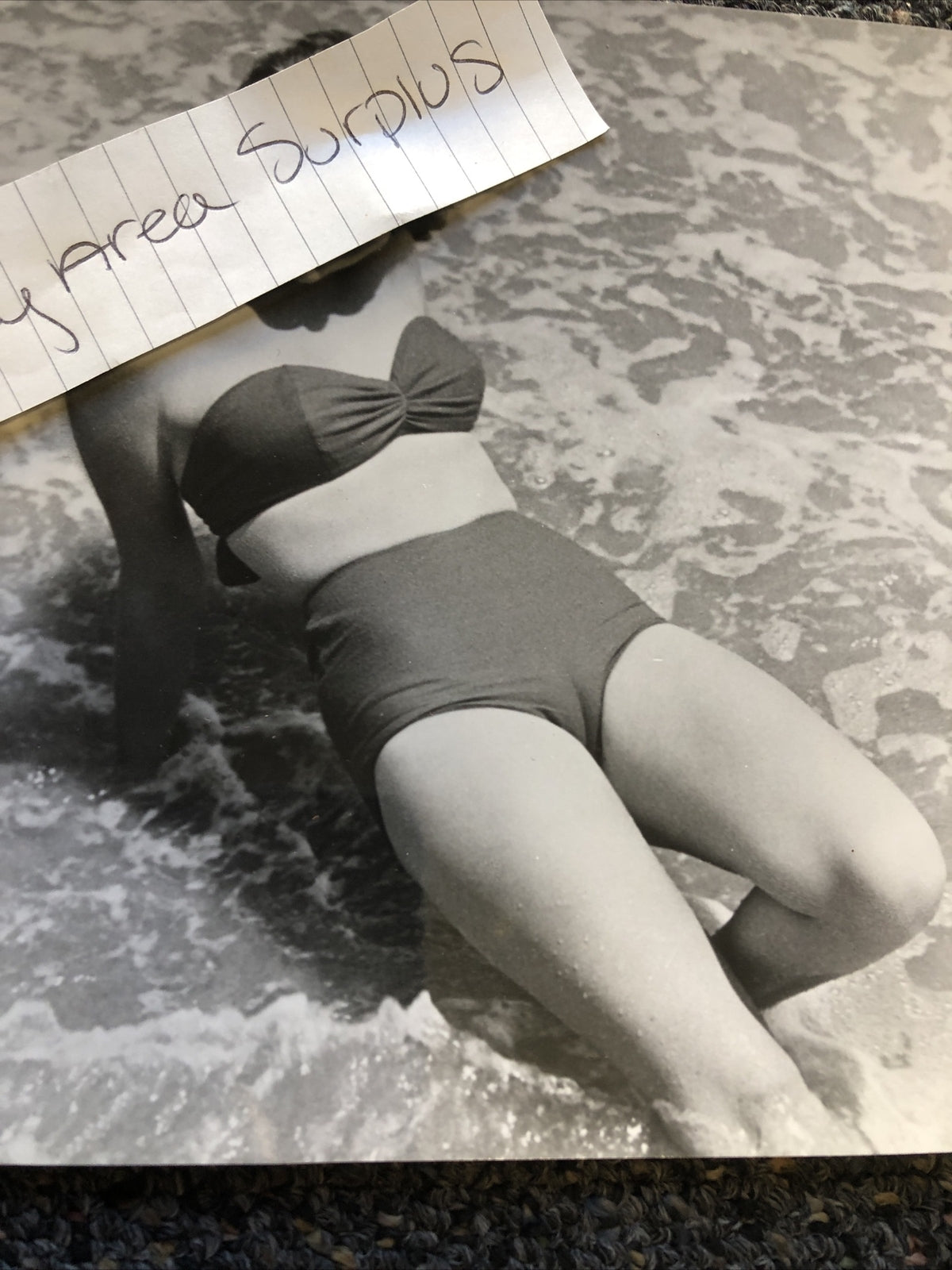 Rare Vintage Original Unpublished Photo Of Arlene Hunter 7”x6.5”5