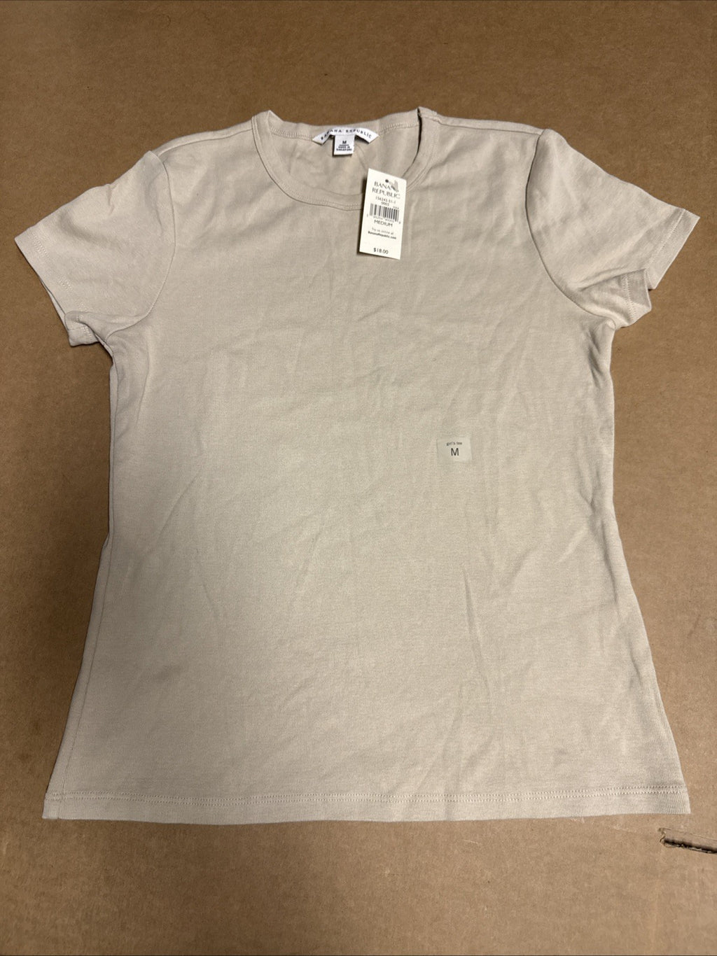 Banana Republic T Shirt Short Sleeve Crew Neck T Shirt Tee Top Off White Medium0