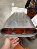 Hot Rod Dual Single Carb Polished Aluminum Bug Catcher Hood Air Scoop Rare0
