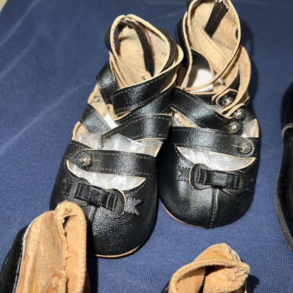 Lot of 8 Antique Doll Shoes Large Sizes Various Conditions Various Sizes 5
