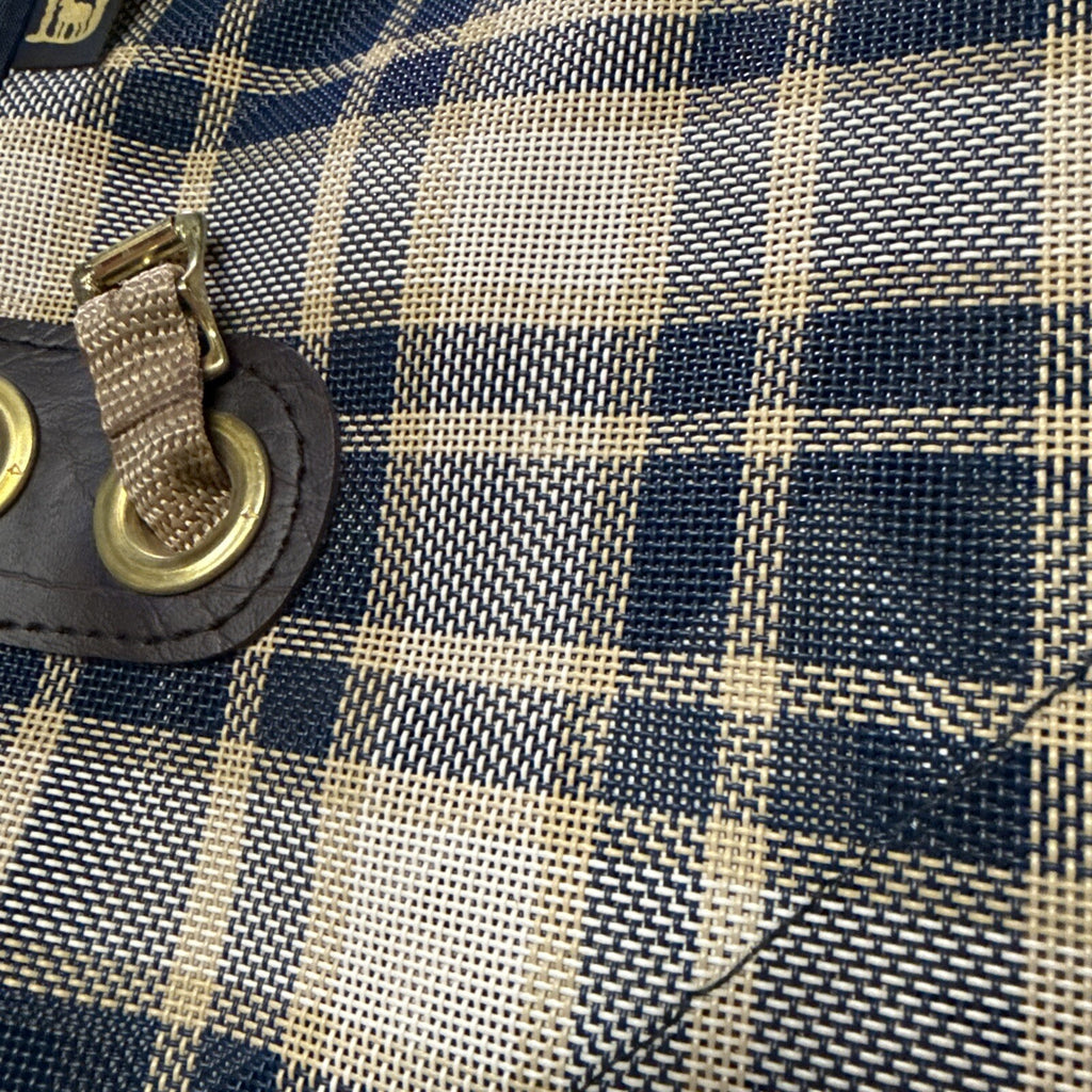 SmartPak Equine Deluxe Stable Sheet - 80” Navy Plaid New Vintage5