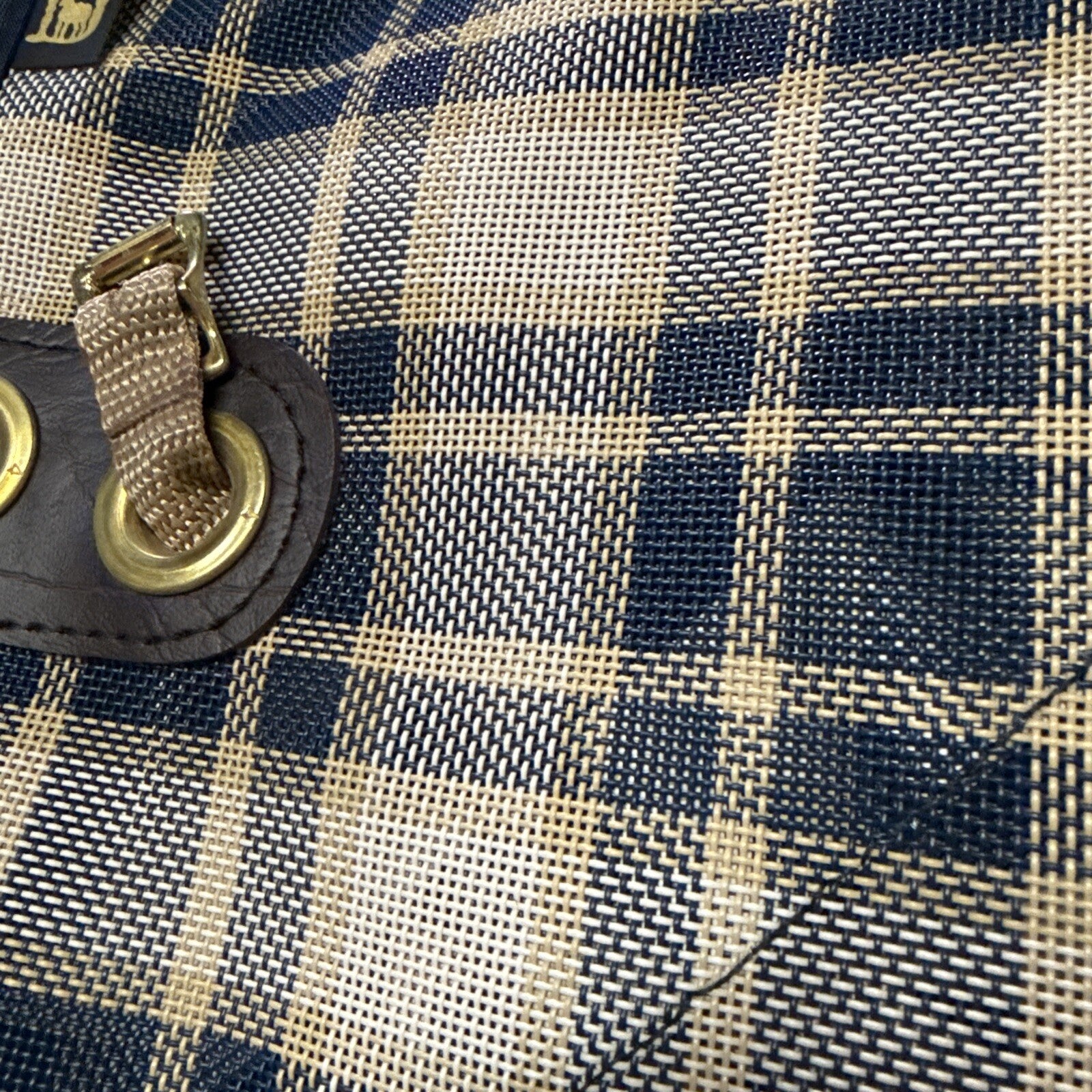 SmartPak Equine Deluxe Stable Sheet - 80” Navy Plaid New Vintage5