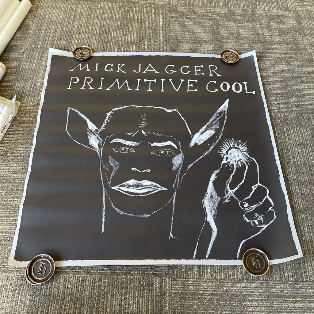 #74 1987 The Rolling Stones  Mick Jagger Primitive Cool Record Promo Poster0
