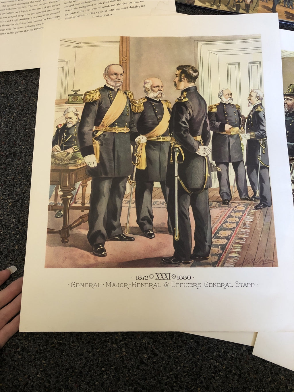 UNIFORMS OF THE UNITED STATES ARMY 4 PAINTINGS By H. A. Ogden GROUP 8 -1862-18851