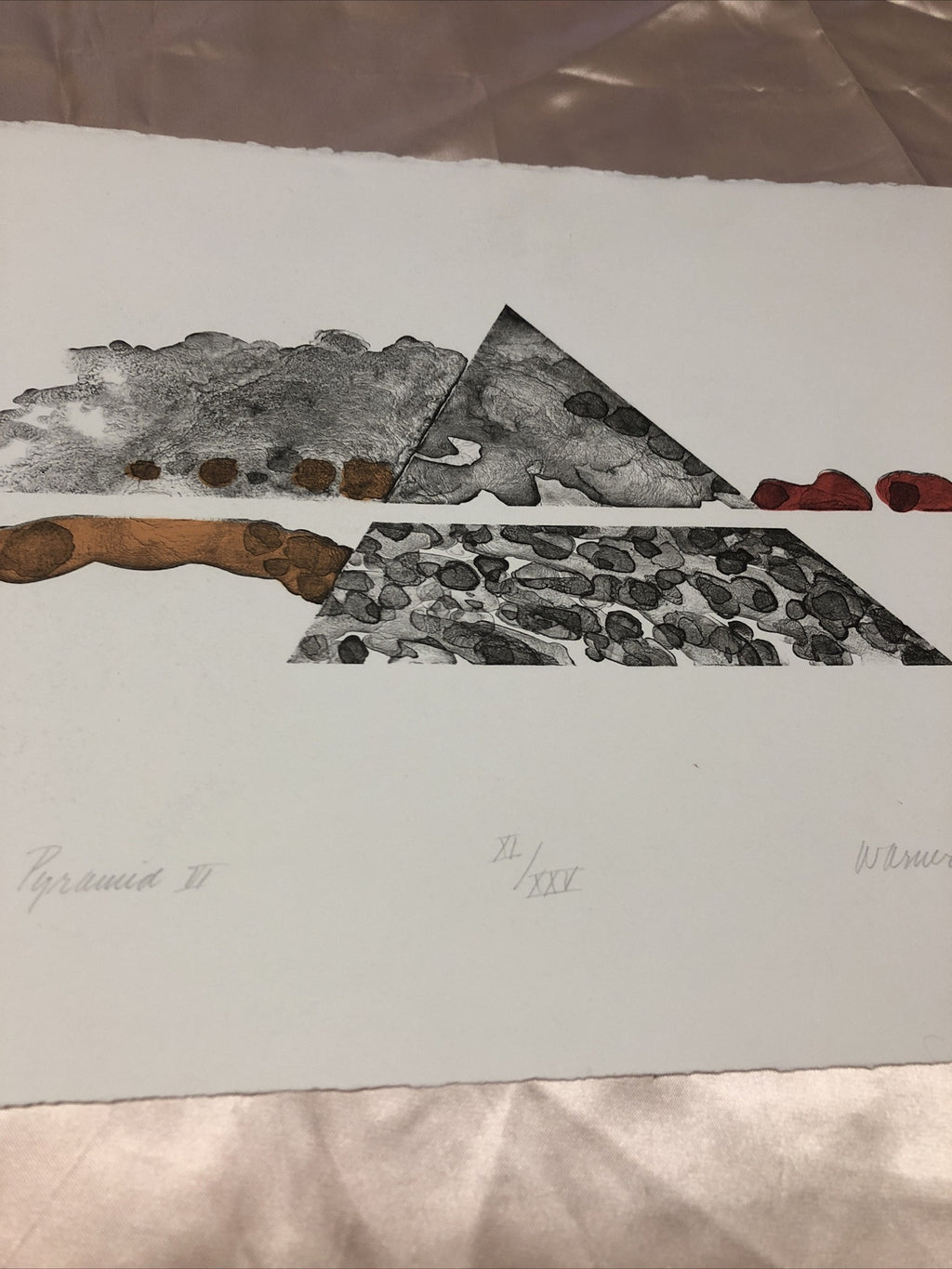 Vintage 1976 “Pyramid VI” XI/XXV Signed Warner 15”x11”2