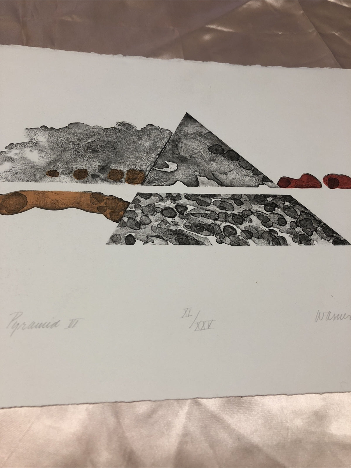 Vintage 1976 “Pyramid VI” XI/XXV Signed Warner 15”x11”2