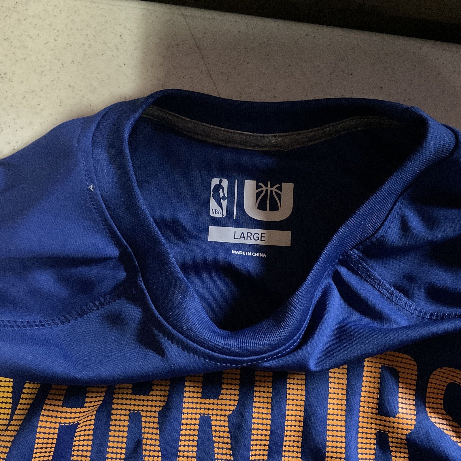 NBA U Golden State Warriors Mens Long Sleeve Athletic Blue T Shirt1