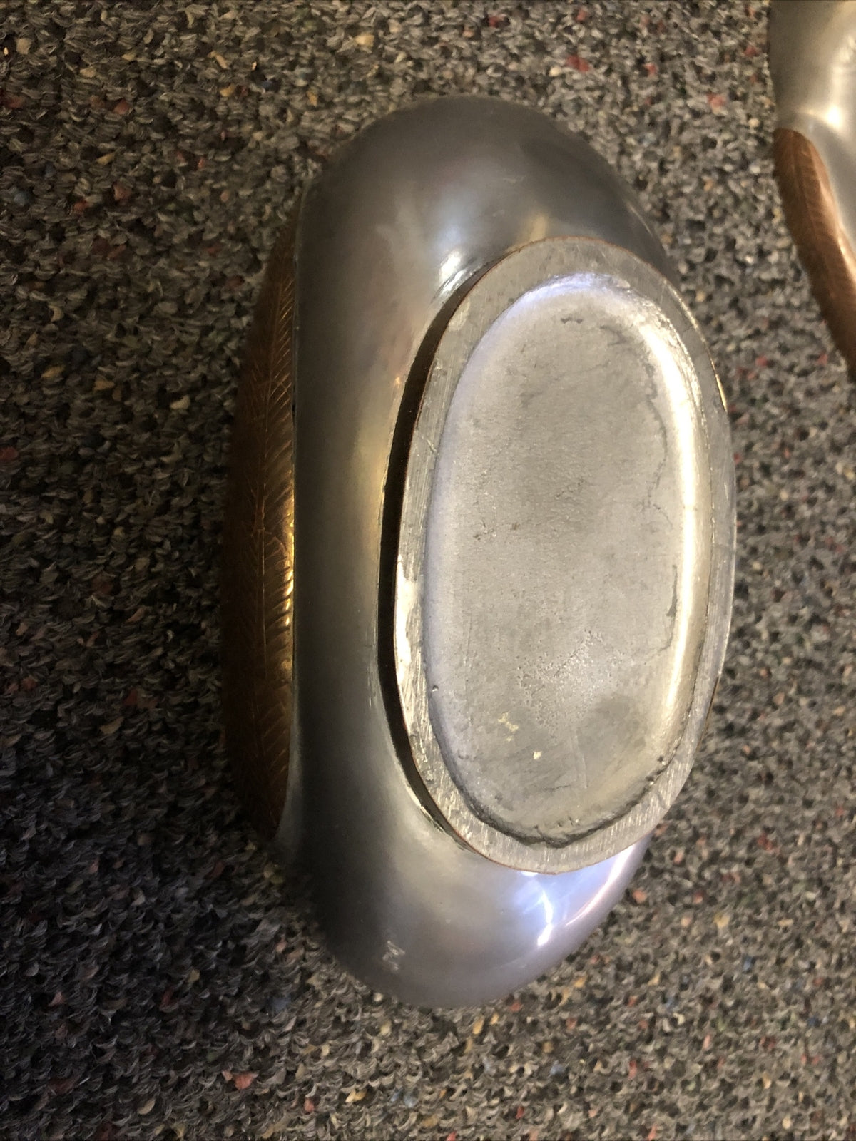Vintage Heavy Metal Goose Jar With Lid 7”x3.5”2