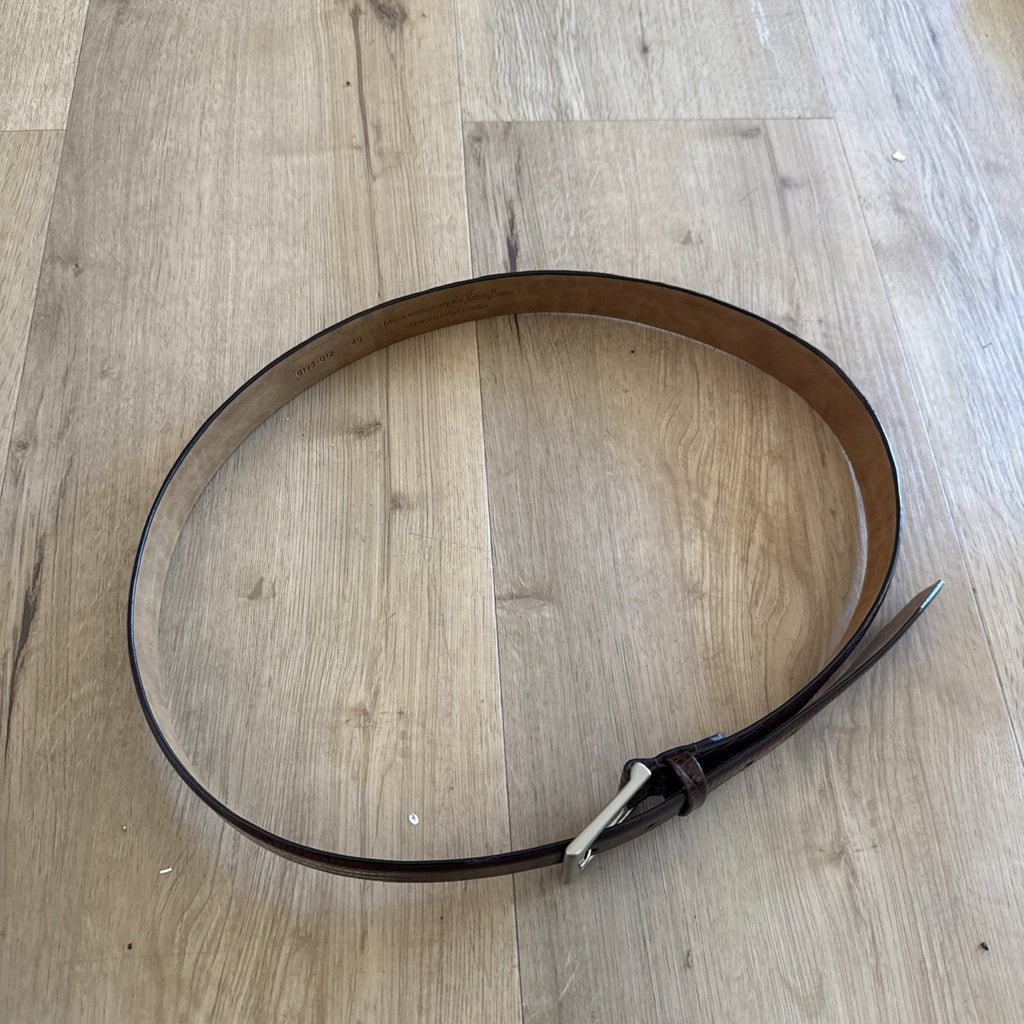 Neiman Marcus Men's Belt Size 40 Genuine Italian Leather Brown 6195-012 Italy5