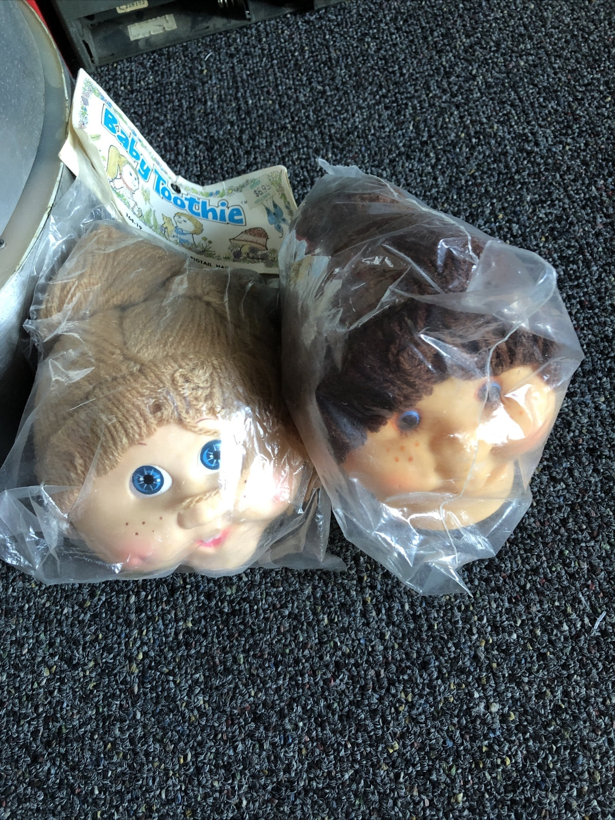 Lot of 2 Vintage Mangelsen's 4 1/2" Baby Toothie Heads 19840