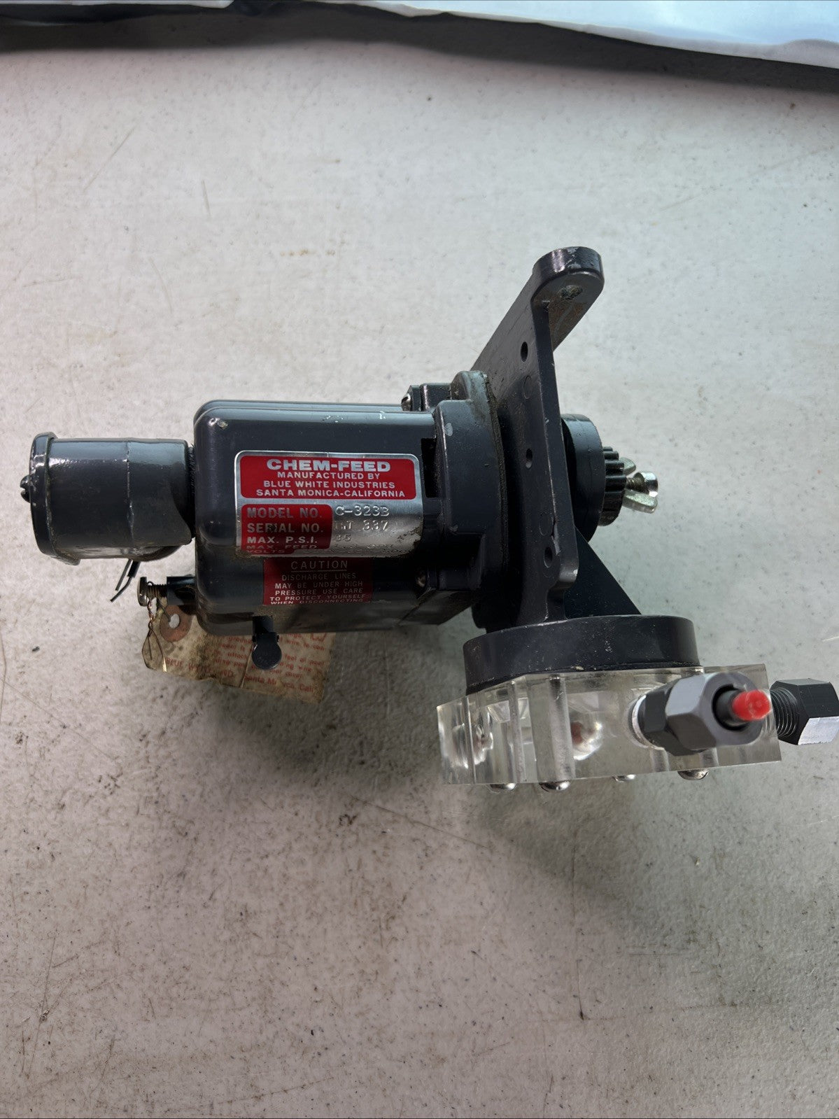 Blue White Chem-Feed Pump C-3233 Santa Monica CA0