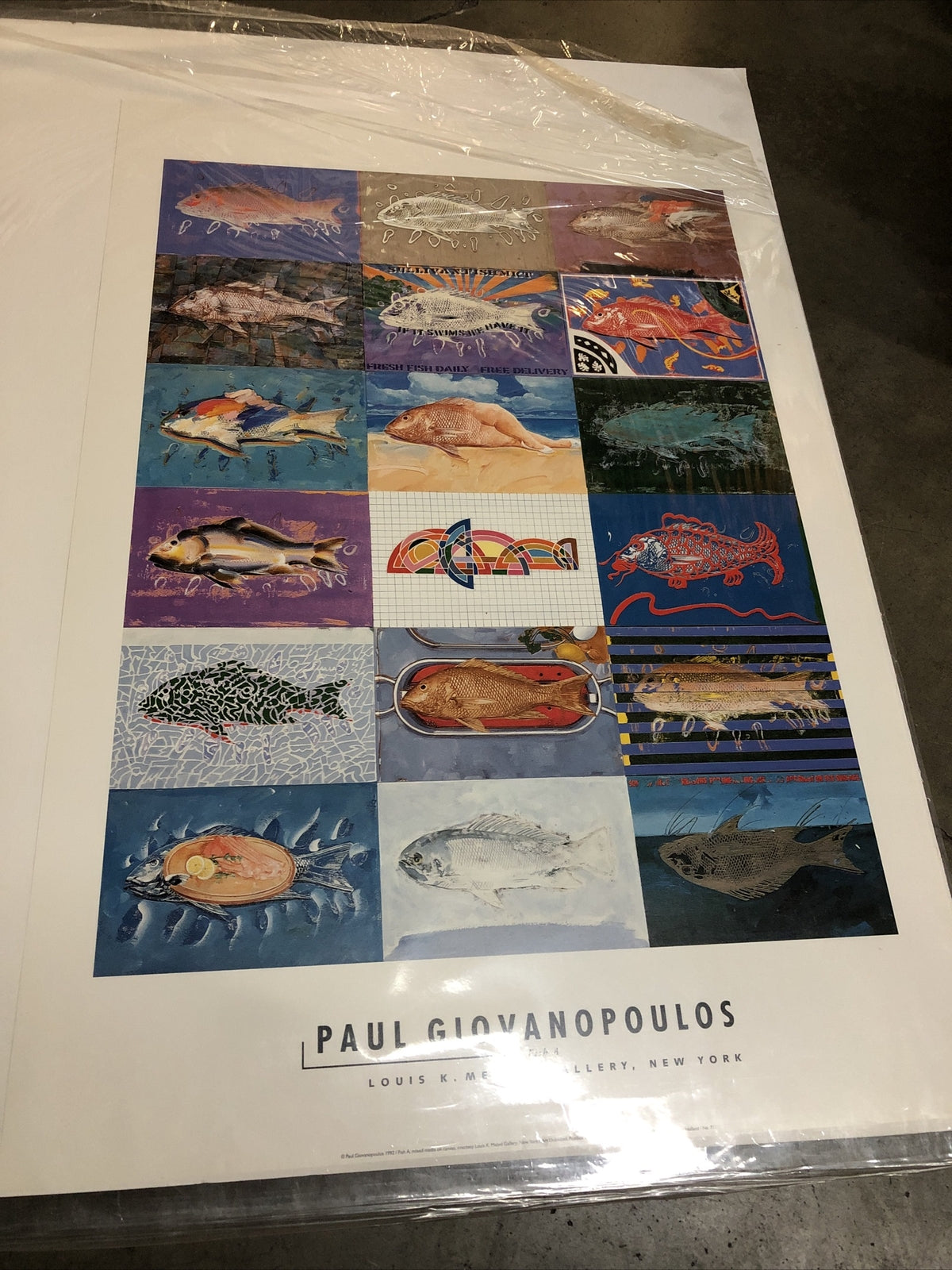 Paul Giovanopoulos Art “Fish A” Poster 36”x24.5”0