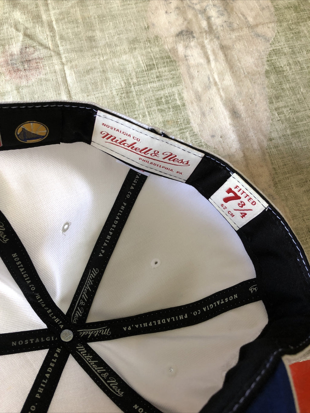 RARE Mitchell & Ness NBA Western Conference White Fitted Cap Hat Size 7 3/4 NOS6