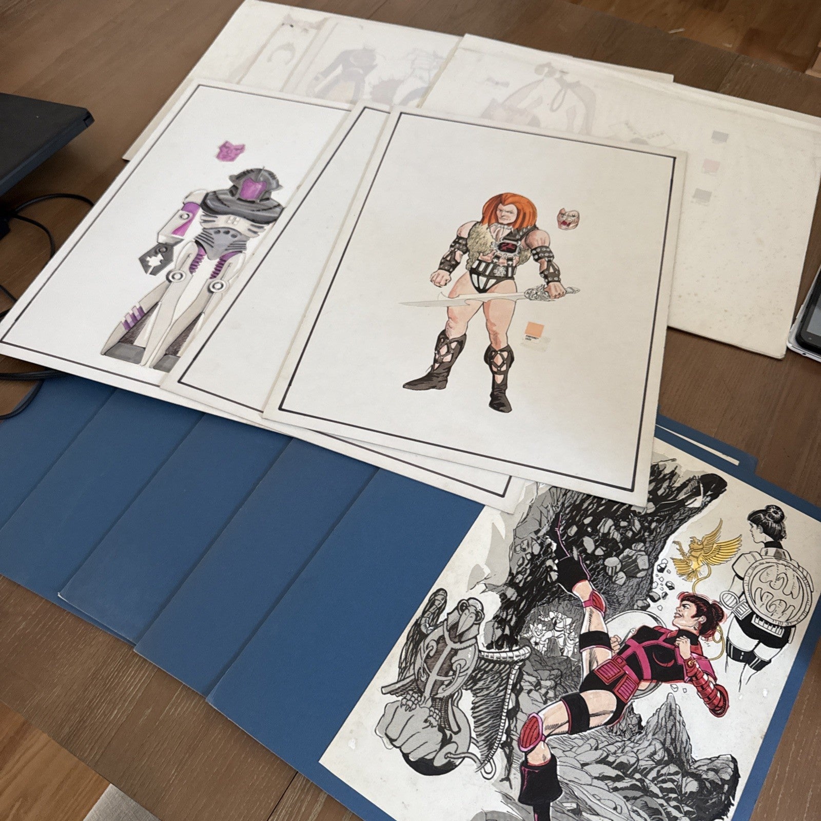 Vintage 1980s Golden Girl Guardians Of The Gemstones Concept Art 14 Pcs Drawings0