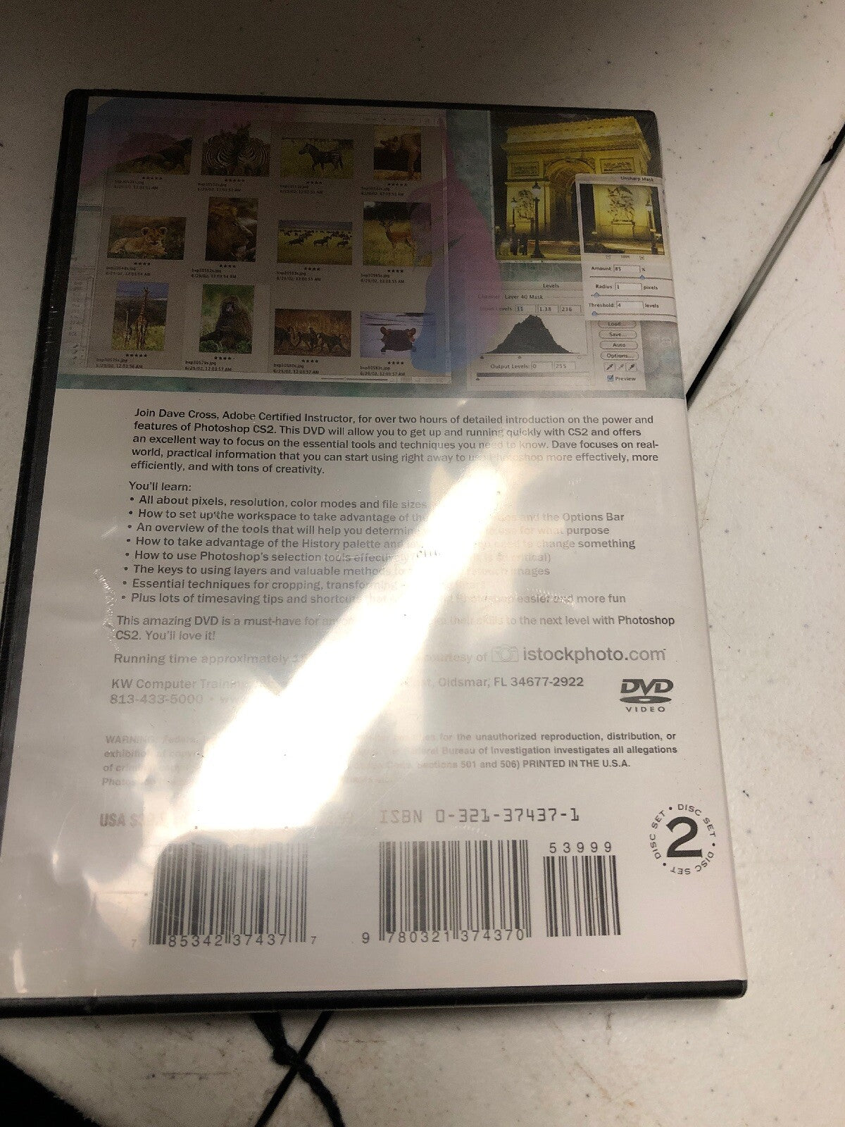 Sealed PHOTOSHOP CS2 FOR BEGINNERS DVD By Dave Cross **BRAND NEW**1