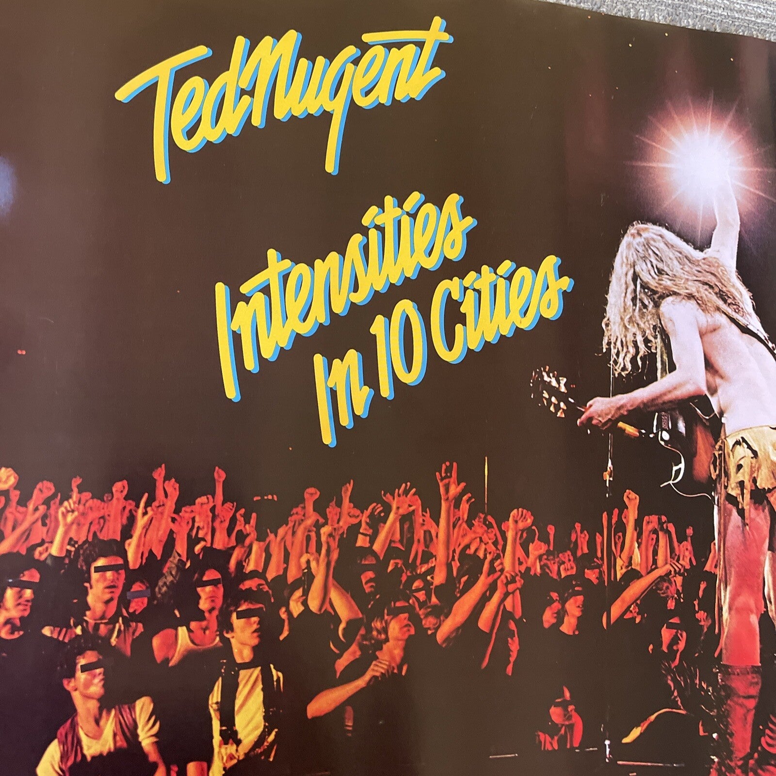 1981 TED NUGENT-RECORD  PROMO TOUR POSTER-INTENSITES IN 10 CITES-CBS ROCK #422