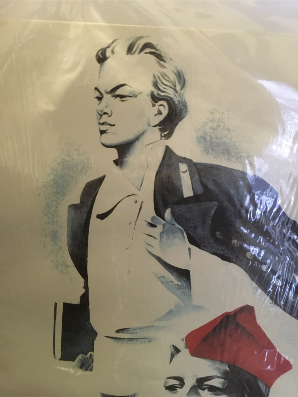 Vintage Poster Soviet USSR Russian Original Youth PROPAGANDA CCCP 19881