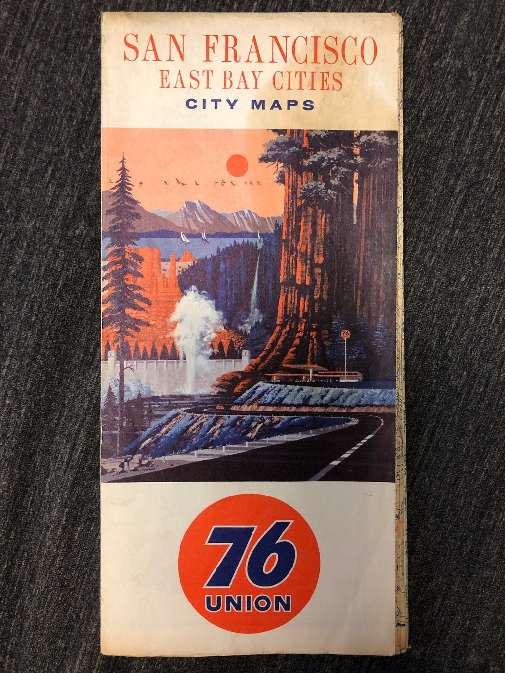 ad1-F  Travel Road Map 1964 San Francisco East Bay Union 76 093a0