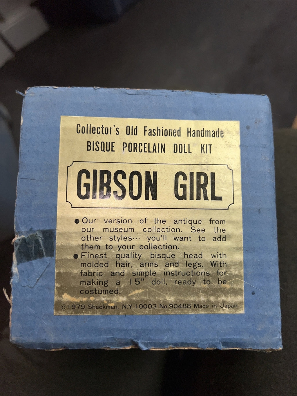 Gubson Girl Old Fashioned Hand Made Collector’s Bisque Doll Kit 19790